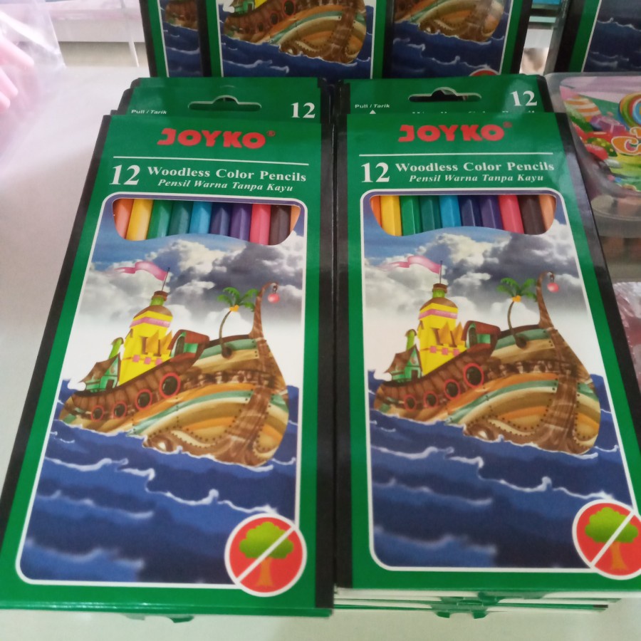 pensil warna joyko isi 12 pcs / ukuran panjang