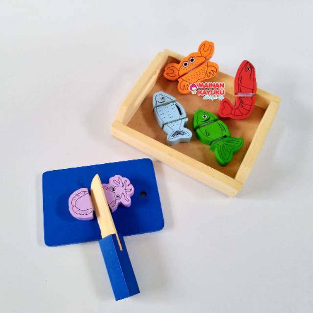 Mainan Kayu - Seafood Potong Kecil