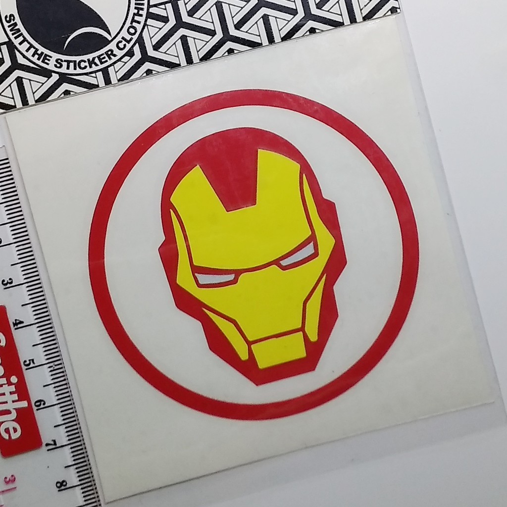 Stiker Iron Man Helmet V 3 Logo Cutting Sticker 3w Untuk Aksesoris Motor Mobil Shopee Indonesia