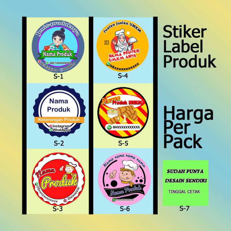 

Stiker label produk makan / umkm