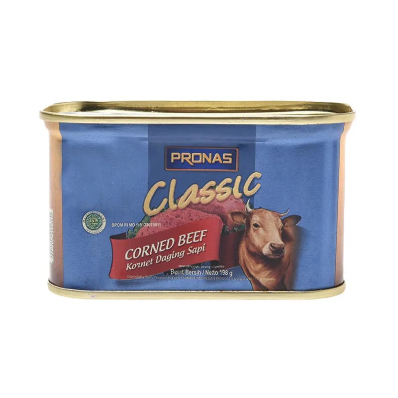 Pronas Classic Corned Beef Kornet Daging Sapi 198 Gram