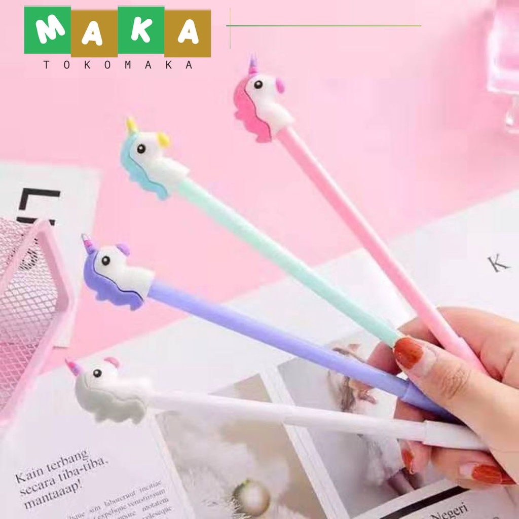 

pulpen gel unicorn pen unicorn pena kuda unicorn bolpen unik perlengkapan sekolah alat tulis kantor lucu atk murah