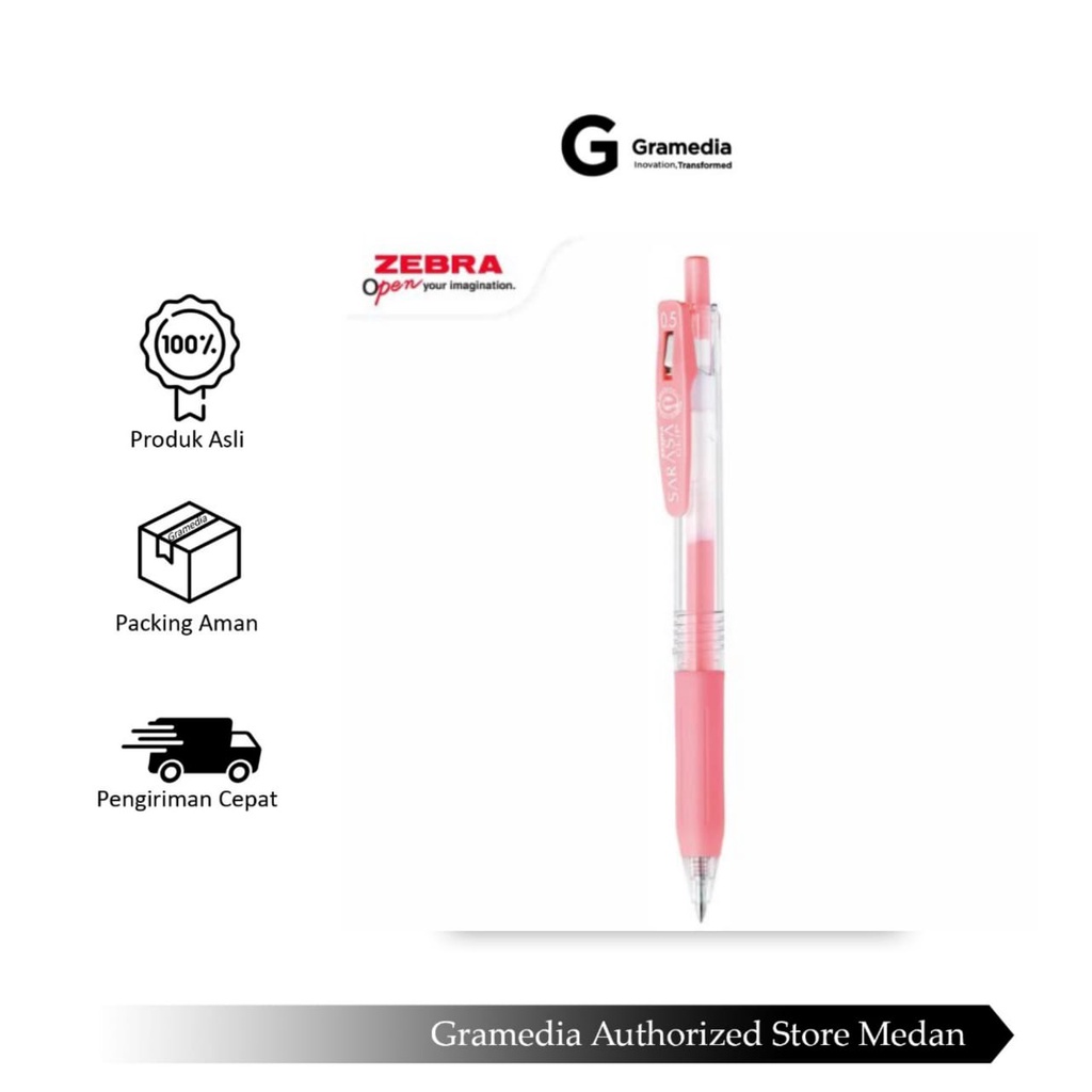 

Gramedia Medan - ZEBRA SARASA CLIP 05 MILKY RED
