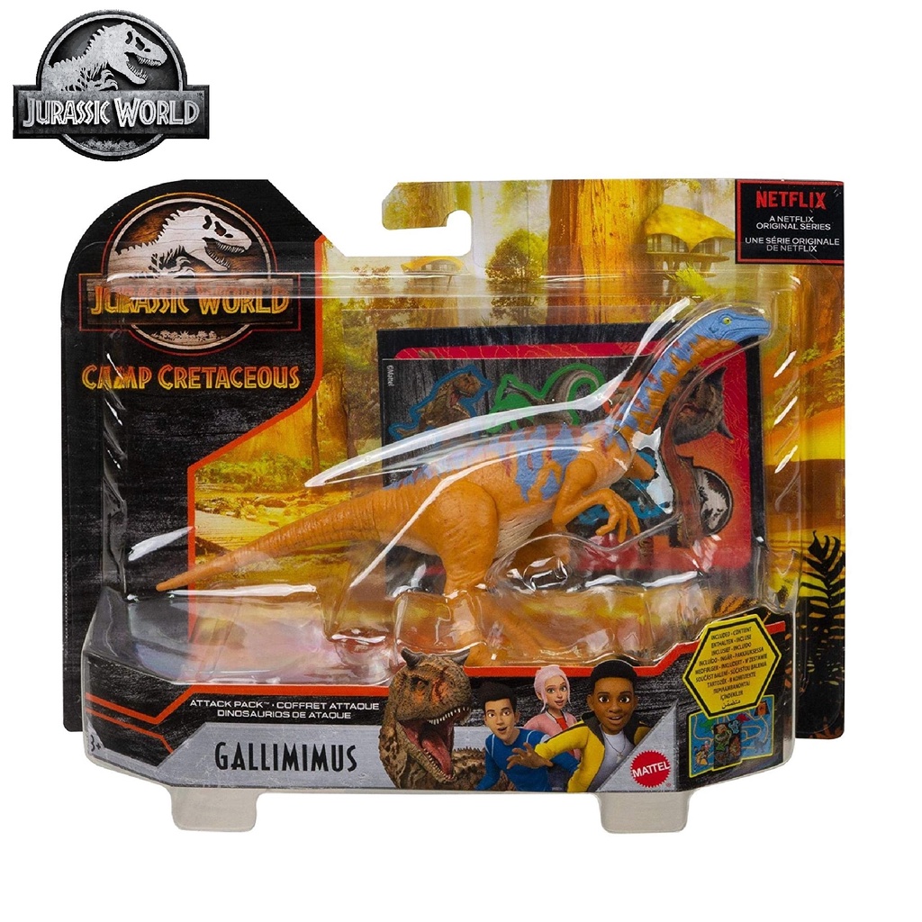 JURASSIC WORLD 2021 Camp Cretaceous Attack Pack Gallimimus Figure