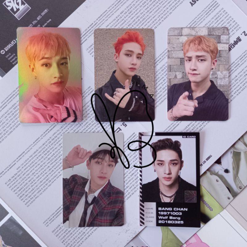 photocard stray kids set A - bang chan nacific christmas evel noeasy oddinary
