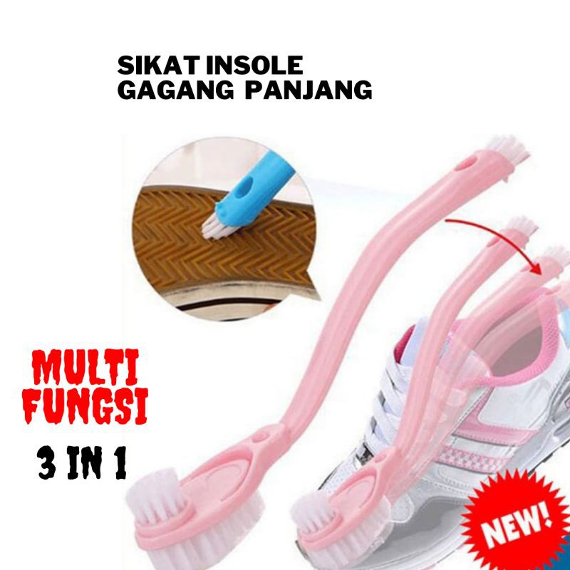 Sikat Sepatu untuk insole gagang panjang