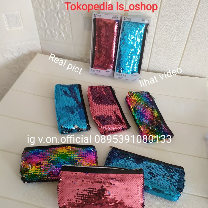 

Produk Unggulan Tempat Pensil Sequin / Pencil Case Sequin Lihat Video Dibawah Terbatas