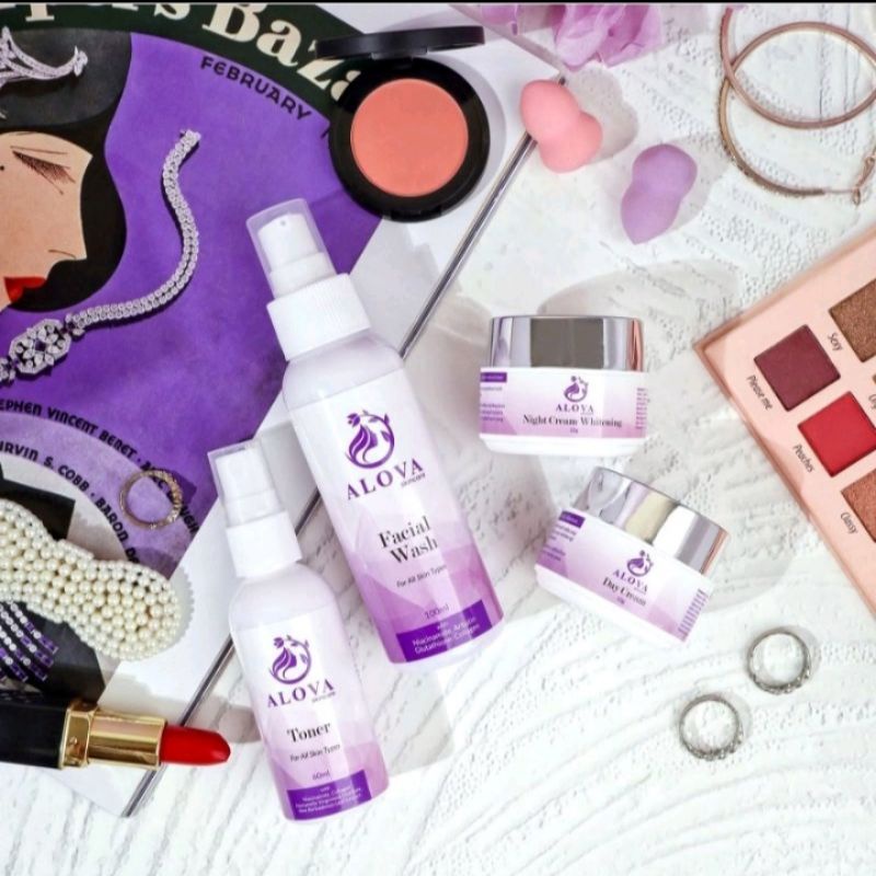 ALOVA SKINCARE ORIGINAL PAKET ALOVA TANPA SERUM GOLD WHITENING