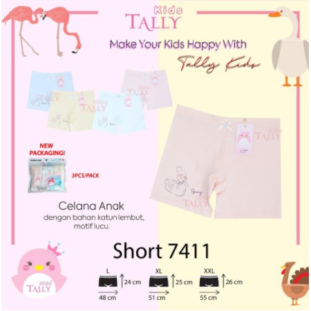 ❤ MIMI ❤ TALLY CD Anak Cewek Celana Dalam Anak Model Boxer Segitiga  7357 7403 7508 7411 7377