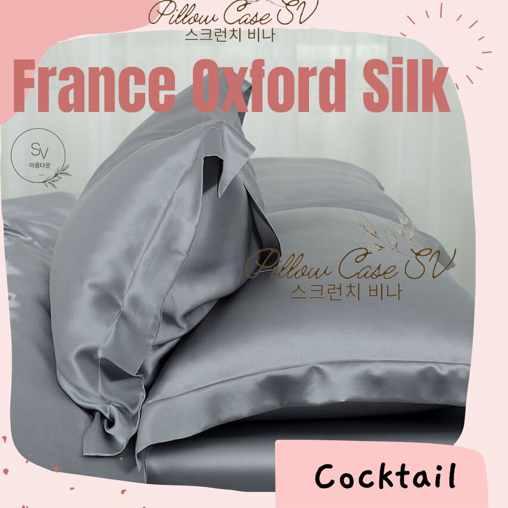 SARUNG BANTAL SILK SV FRANCE OXFORD| Sarung Bantal Satin France Oxford PILLOW CASE SILK| Sarung Bantal Rose Gold| Case Bantal Satin