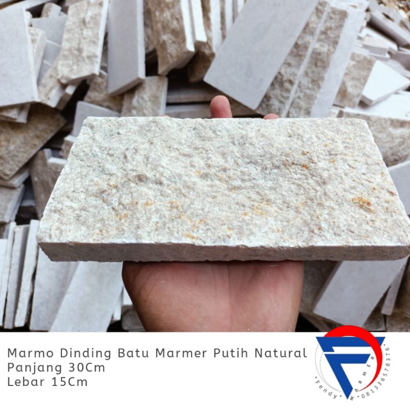 Marmo dinding batu marmer putih harga per meter