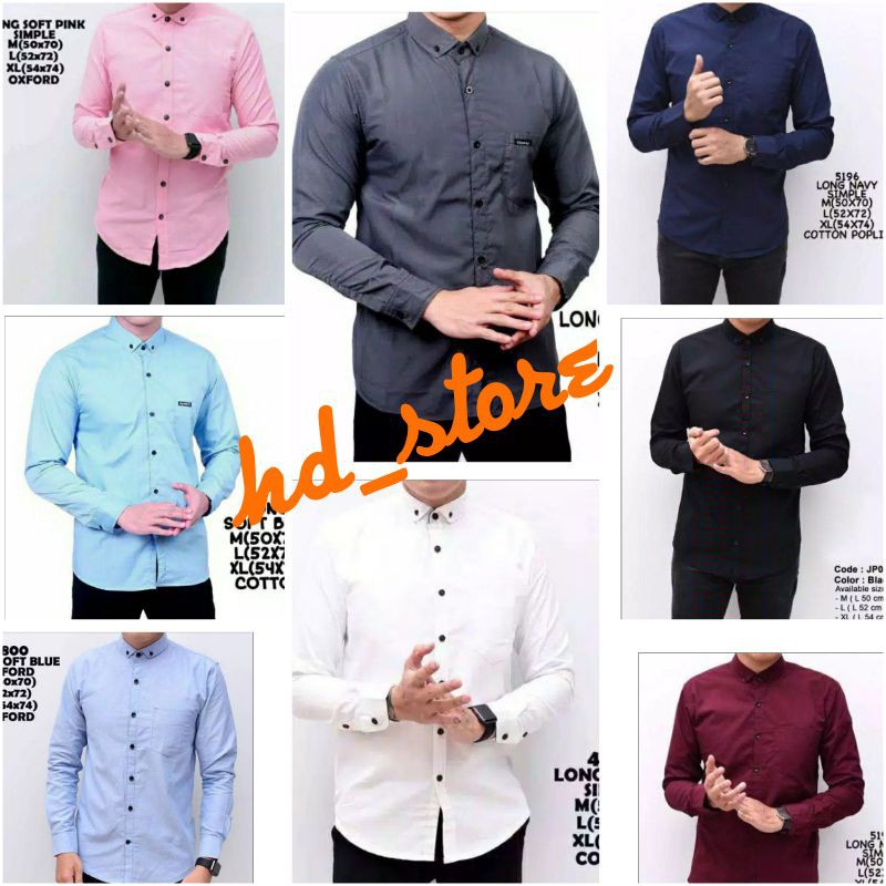 kemeja polos lengan panjang terlaris kemeja casual formal kemeja lengan panjang slimfit termurah