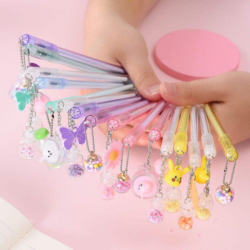 MURMURE.ID | PART 1 PULPEN GEL GANTUNGAN LUCU KARAKTER DENGAN SEQUIN GLITTER BOLPOIN LUCU UNIK PN087-1