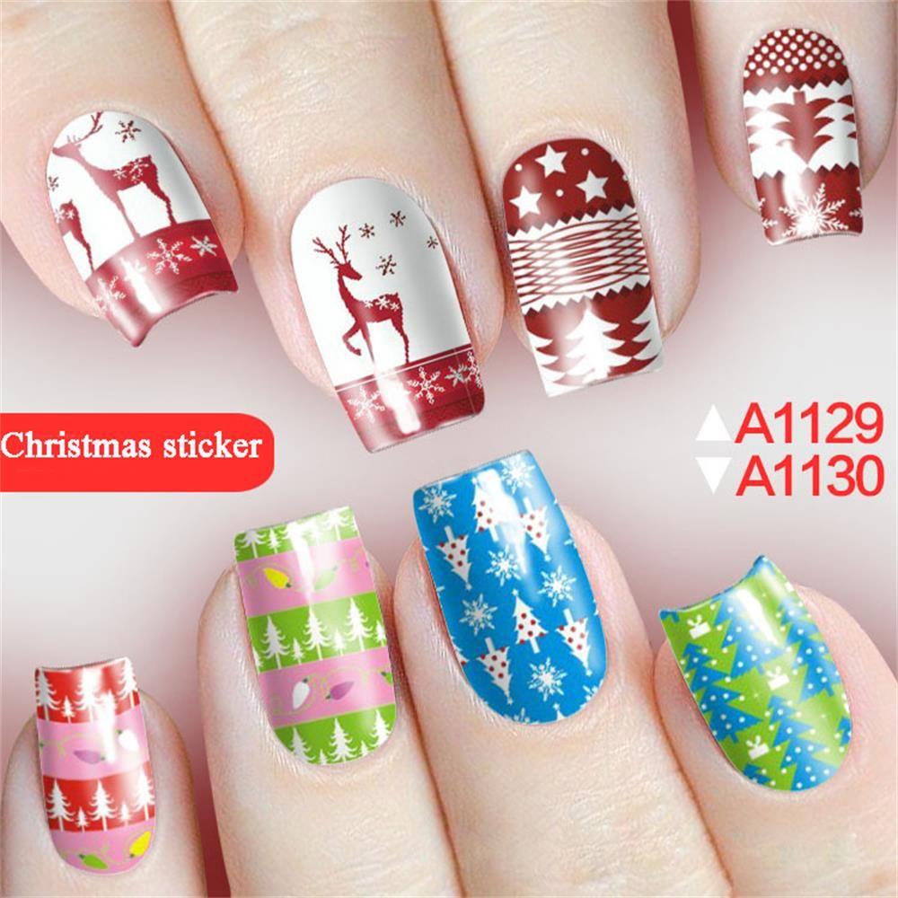 Preva Nail Art Stiker Hot Beauty Santa Claus Snowflakes Dekorasi Stiker