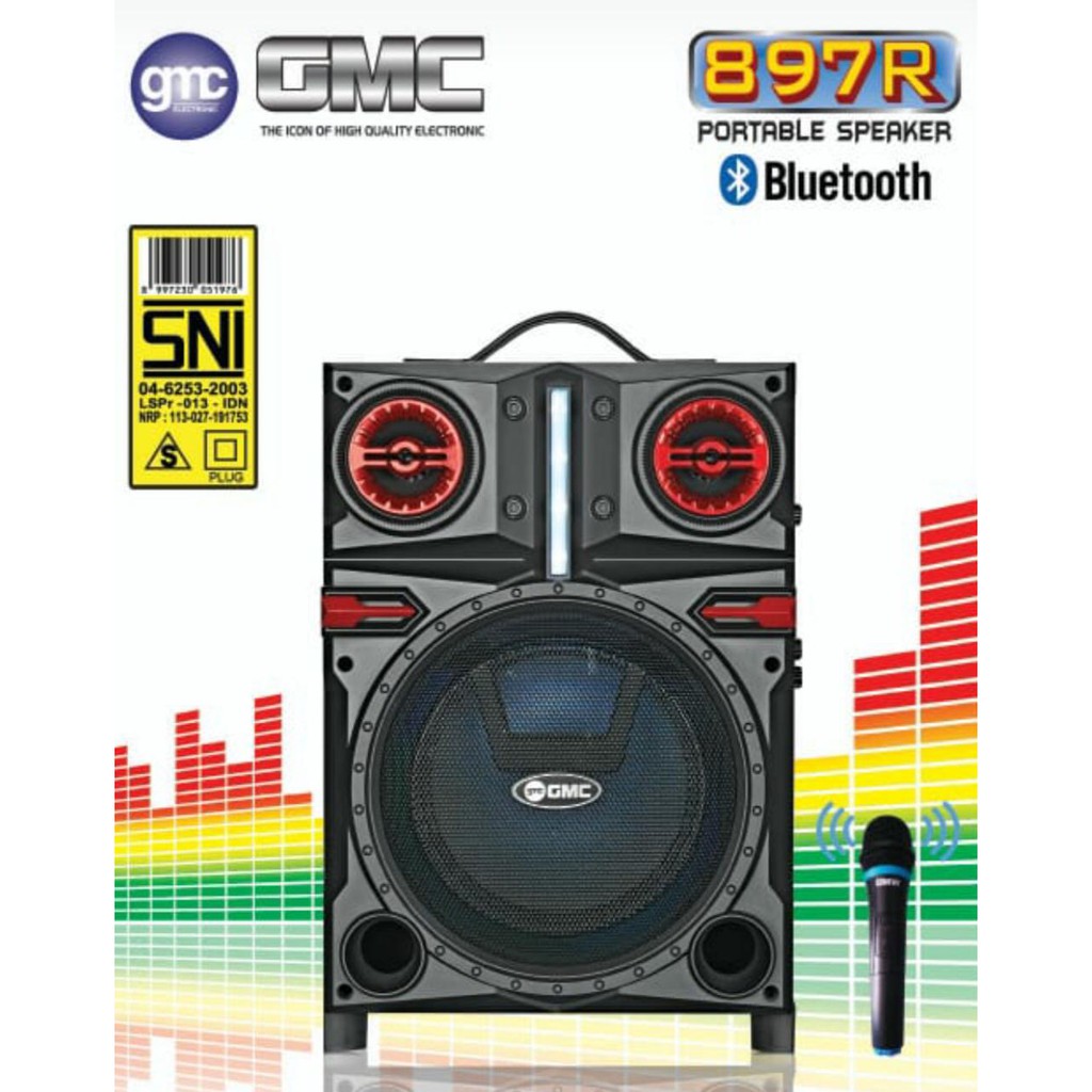 GMC SPEAKER PORTABLE 897R BLUETOOTH