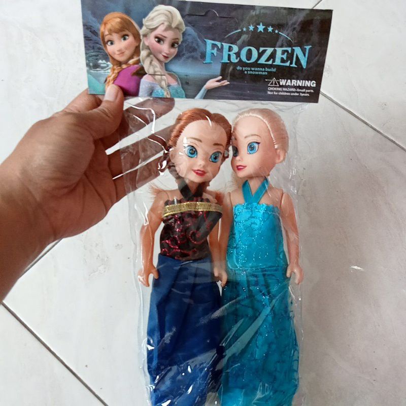 V1-04 Boneka Frozen Elsa Anna 2 PC Ukuran Tinggi 25cm