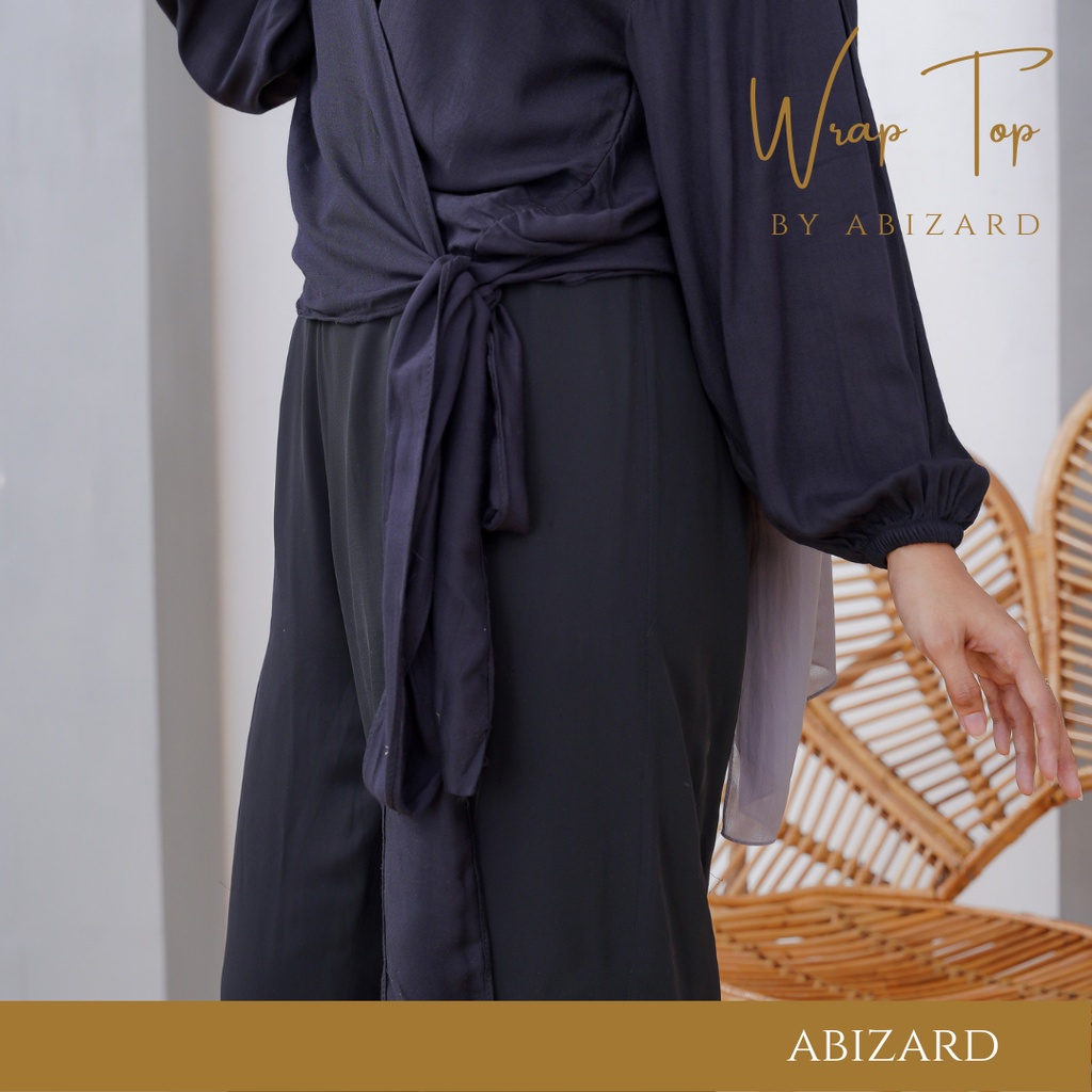 Abizard WRAP TOP Blouse / Kemeja Atasan Blouse Tali Wanita