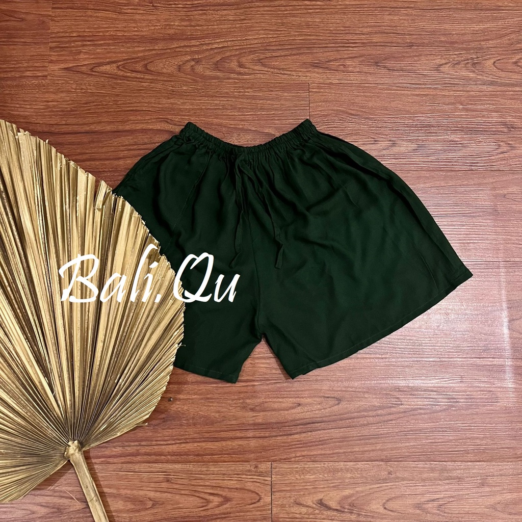 Celana Pendek Bali Polos Part 1-DARK GREEN