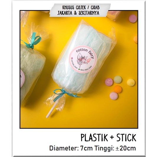 

Gulali Plastik + Stick [Cotton Candy by Cotton Fairy] KHUSUS GRAB/GOJEK