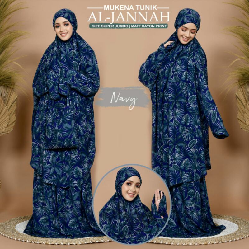 Mukena Al Jannah( Mukena Berlengan / Mukena Tunik)