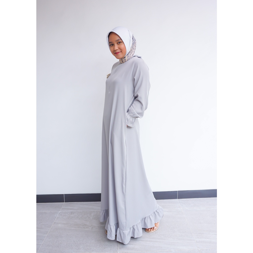 IZMA DRESS PAKAIAN GAMIS MUSLIM WANITA BUSUI DAN WUDHU FRIENDLY KEKINIAN TERBARU BAHAN SHAKILA PREMIUM DIJAMIN LEMBUT DAN ADEM SIZE FIT to L DAN XL TERMURAH BY ZENIC_ID BISA COD