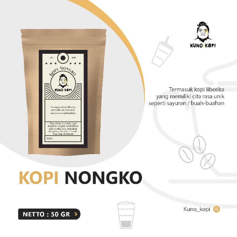 

Kopi Nongko (excelsa) murah Rp. 6000 (50gr &200 gr)