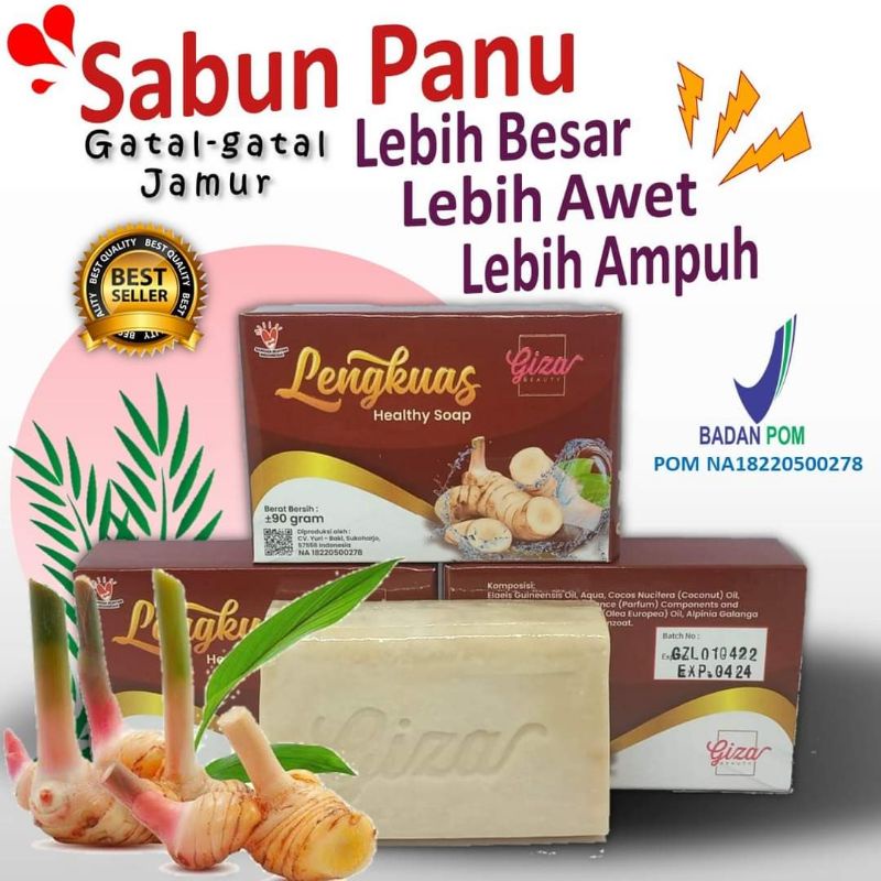 Sabun Panu | Obat Panu | Sabun Gatal | Sabun Kurap | Sabun Kutu Air | Sabun Herbal Lengkuas BPOM Sab