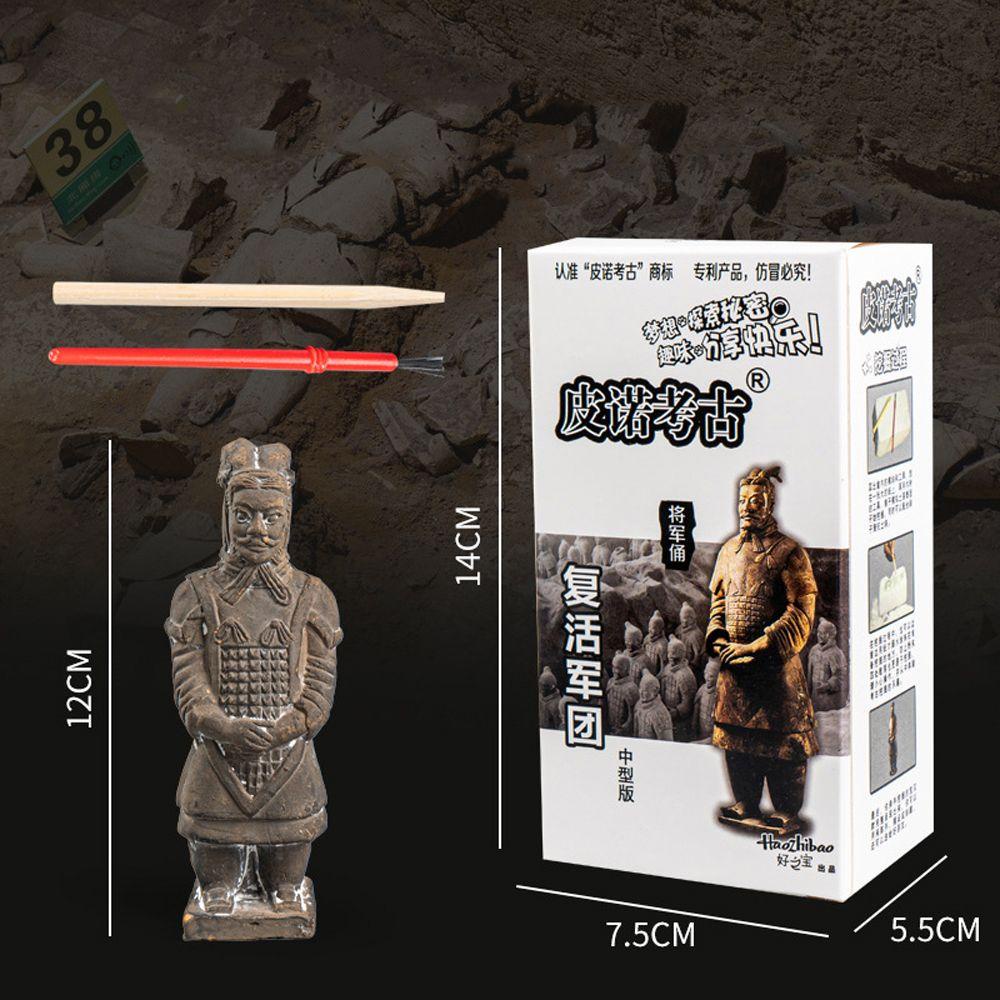 Quinton Terracotta Warriors Travel Memorial Miniatur Kuda Ornamen Hiasan Ruang Tamu Dekorasi Rumah China Imitasi Antik Gaya Cina Home Soldier Figurines