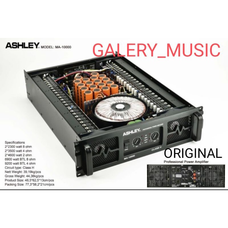 Power Amplifier Ashley MA 10000 CLASS H ORIGINAL