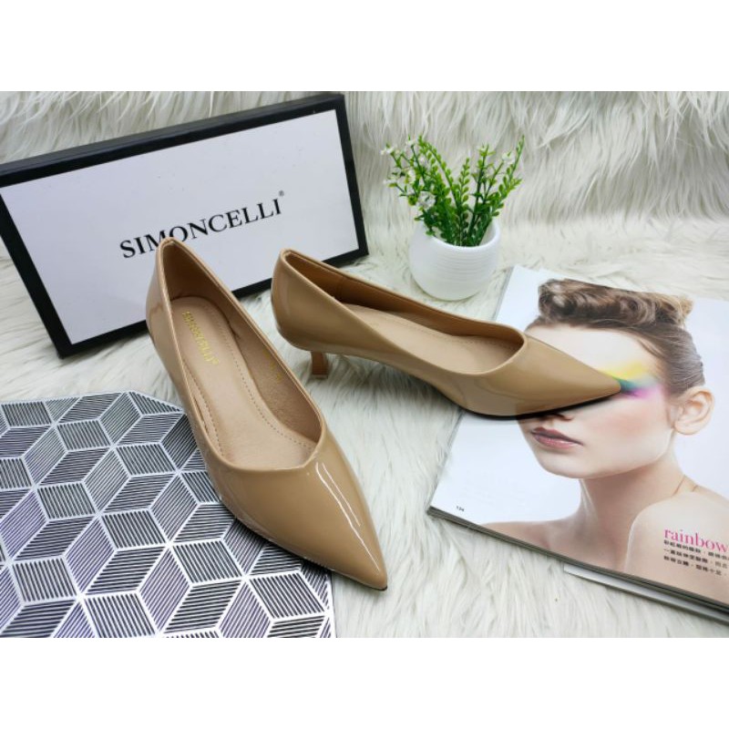 RESTOCK!!SIMONCELLI SEPATU HEELS IMPOR 927-88-APRICOT