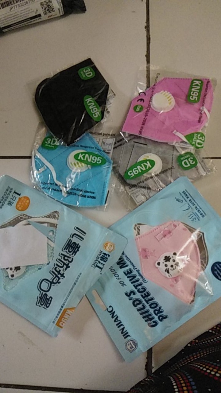 Masker Anak Kn95 Katub Kemasan Satuan Higienis**masker Anak 3thn Keatas Kn95/masker Masa Pandemi(1pc