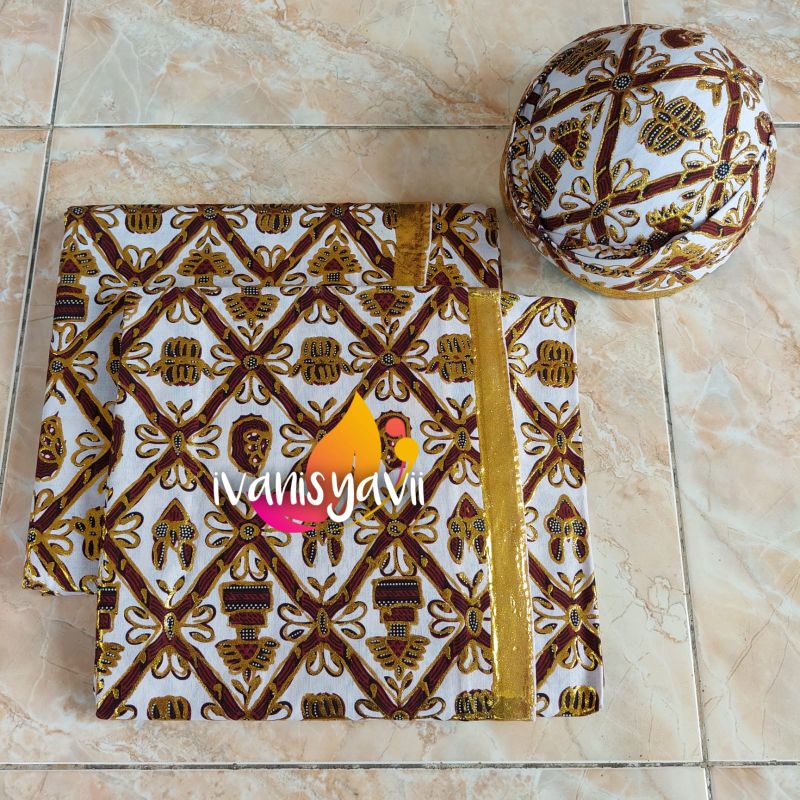 1set Jarik + Blangkon Pengantin Motif Sido Mulyo