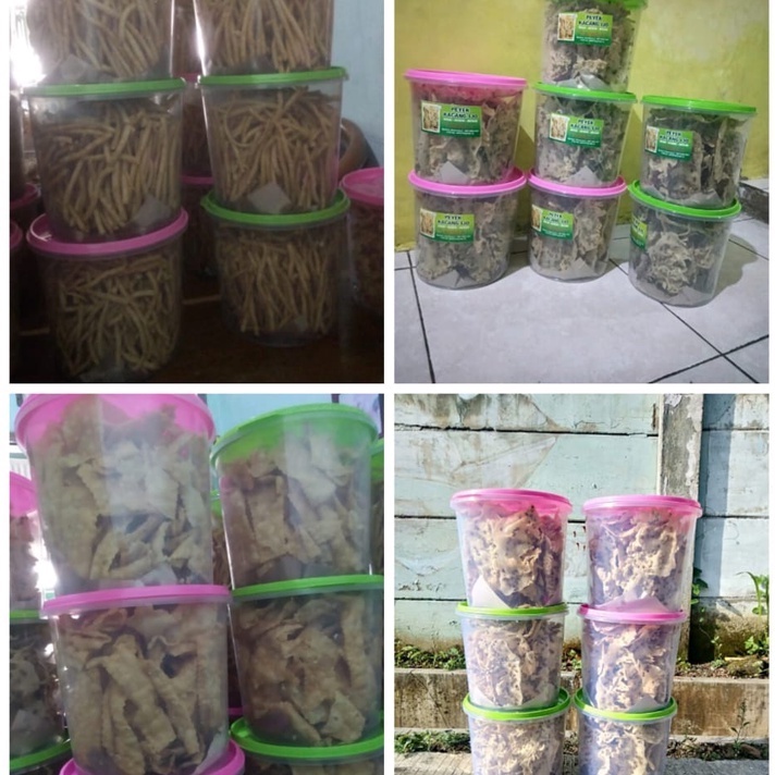 

Aneka Cemilan Stick Pangsit Peyek Kacang Peyek Kacang Hijau Khas Semarang | Enak, Renyah dan Gurih | Free Toples Besar
