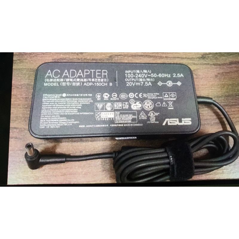 adaptor charger laptop asus rog Gl 512LI, GL 512 LU, ASUS TUF, DS 7.5A/150whatt charger lubang jarum