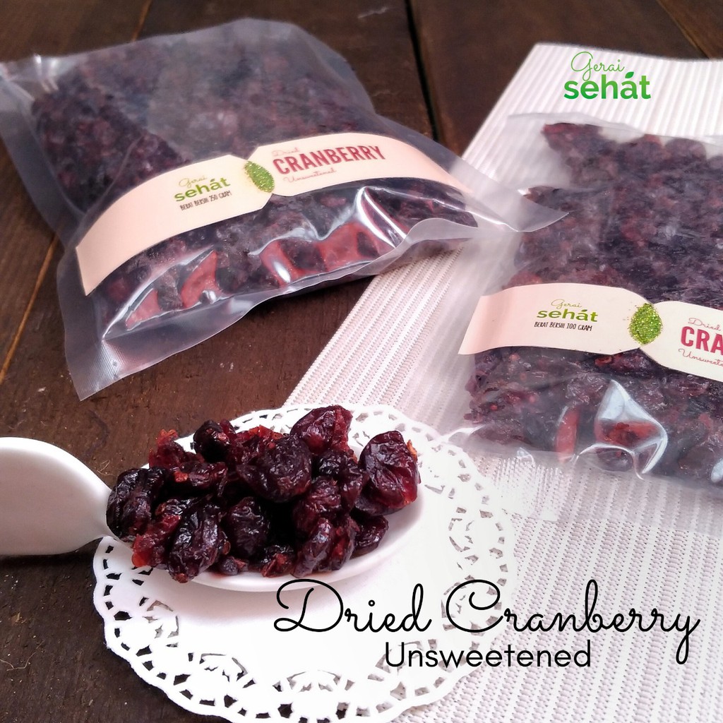 

Dried Cranberry (Unsweetend) 250 gram
