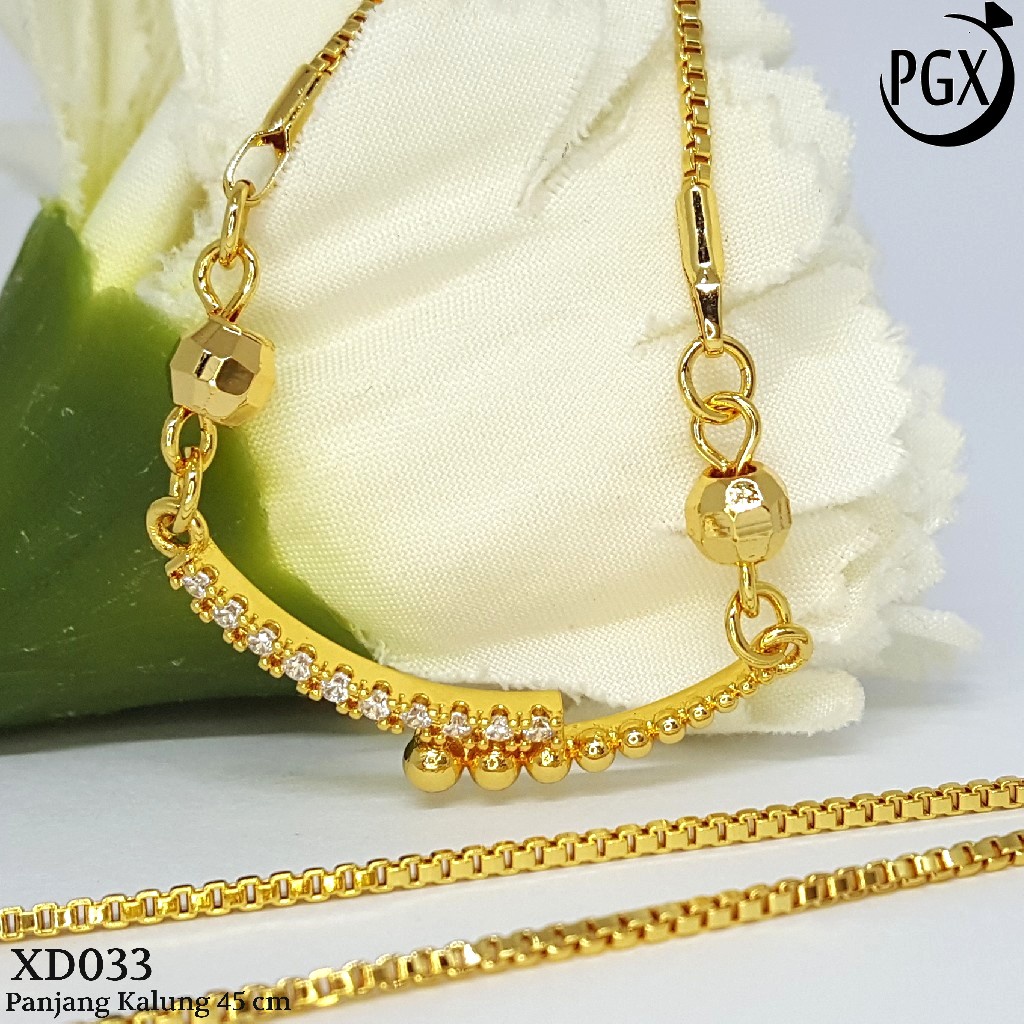 PGX Kalung Wanita Xuping Perhiasan Lapis Emas Aksesoris Fashion Premium - XD058