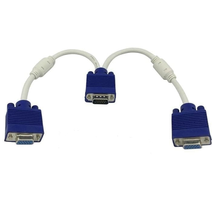 Kabel VGA Cabang 1 MALE KE 2 FEMALE - Kabel VGA Splitter