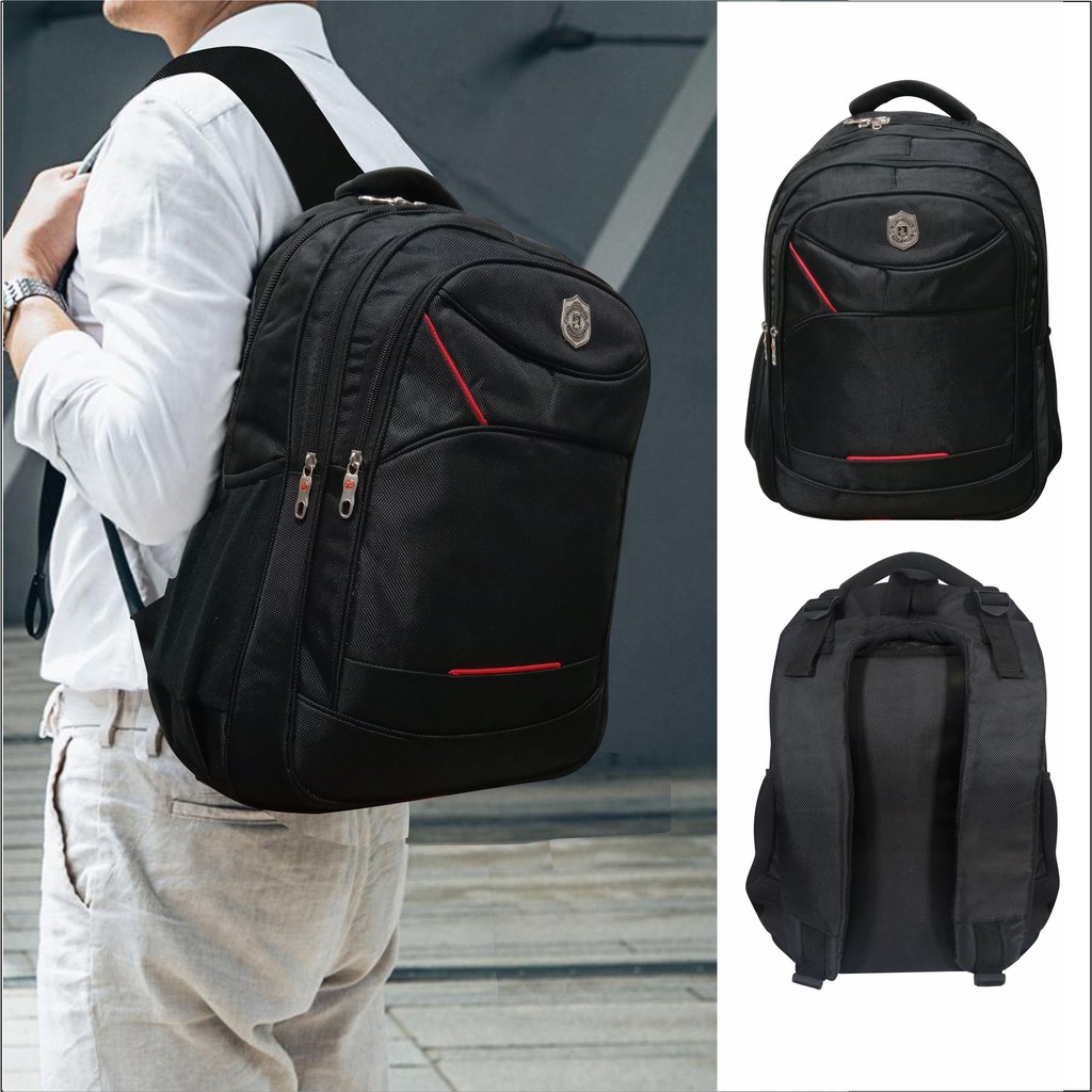 PG 9714 - Tas Ransel Laptop Punggung Polo Pria Wanita Bahan Waterproof Tebal Unisex Ukuran 18 Inch