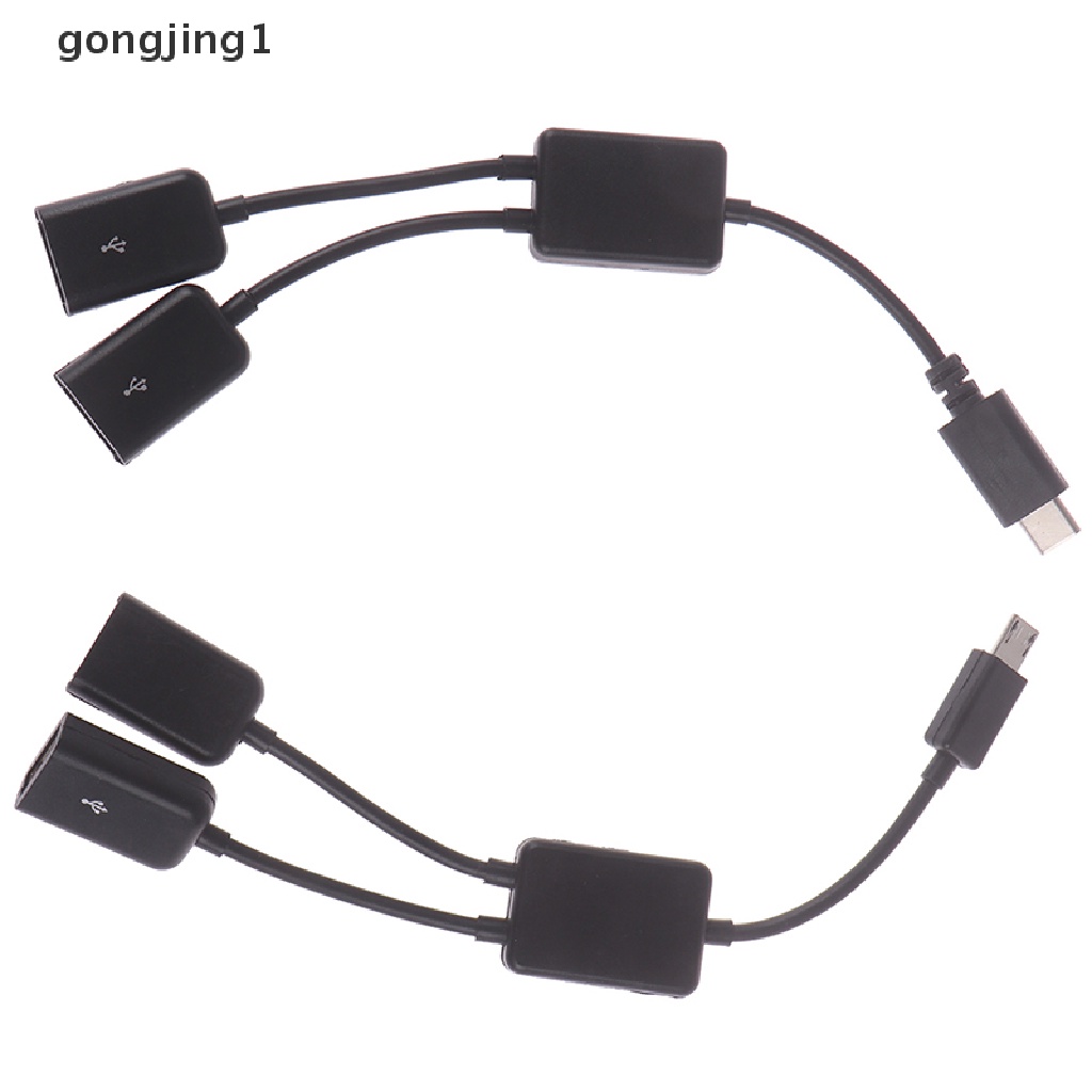 Ggg Kabel adapter splitter y Micro usb / Tipe c Ke 2 otg dual female