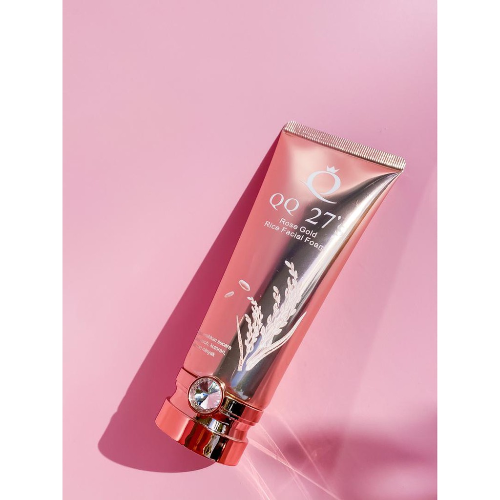 DISTRIBUTOR QQ 27'S ROSE GOLD RICE FACIAL FOAM 10ML