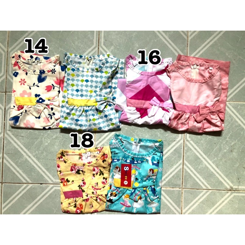 Dress sabrina anak perempuan bahan katun catra atau cvc dress smile