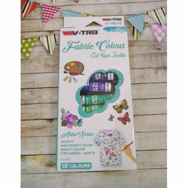 

Murah Cat Kain Fabric Textile Acrylic Vtro 12 Warna Promo