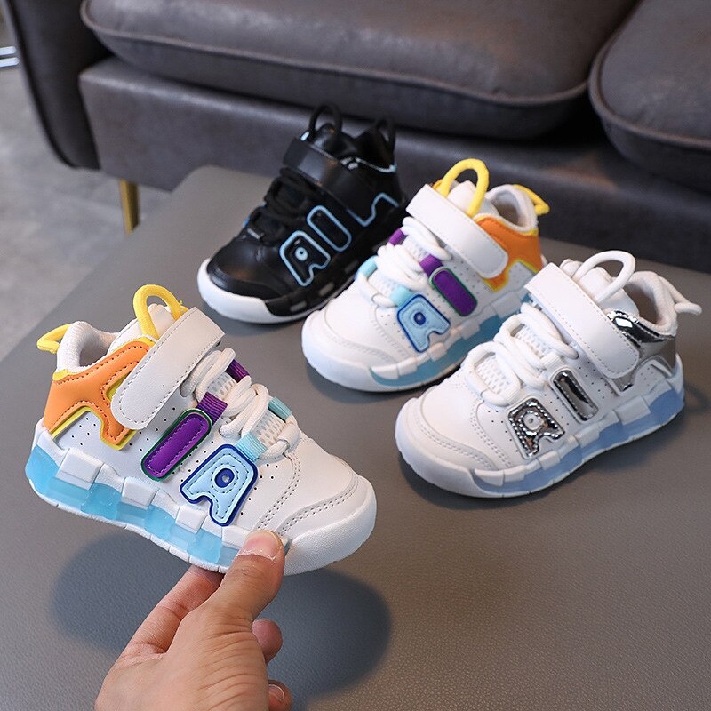 COD - Sneakers anak 0-6 tahun letter AI sepatu anak lakilaki import korea  sneaker bayi sepatu bayi empuk