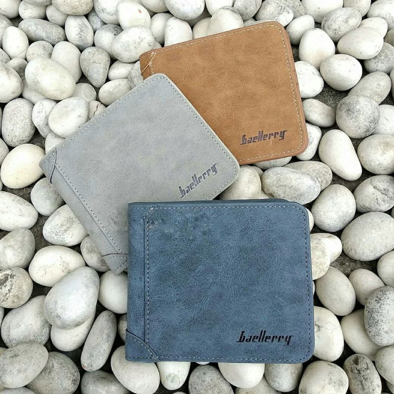 DP05 Dompet Saku Lipat Pria Original Baellerry Bahan Kulit Sintetis