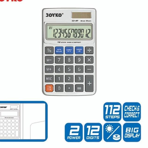 

Kekinian - Calculator Kalkulator Joyko CC-37 12 Digits Check Correct