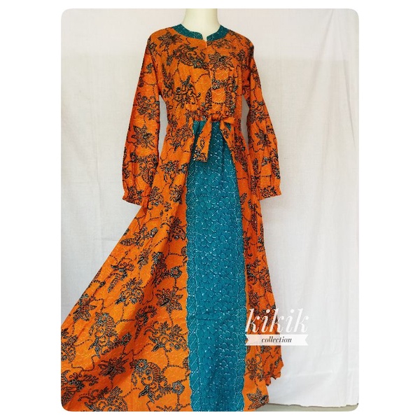 Gamis Katun Batik Wanita Long Dress Limited Adem Murah Pakaian Muslim Tradisional Tunik Busui Friend