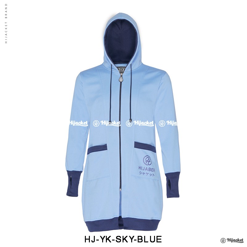⛔️ CUCI GUDANG ⛔️ HIJACKET ORIGINAL YUKATA JAKET WANITA JAKET MUSLIMAH HIJABER NO.1 INDONESIA !-SKY BLUE (BIRU MUDA)