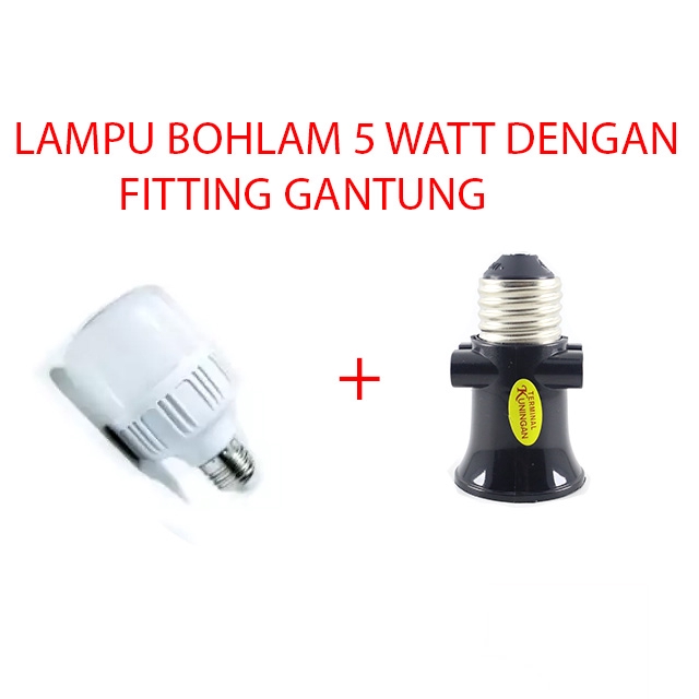 Nyala Terus Sunsafe 5 Watt Dan Fitting Gantung Dengan Terminal Kuningan