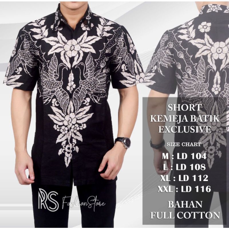 Baju Batik M L XL XXL JUMBO NEW ARRIVAL DISTRO BATIK HRB026 BATIK NOTOARTO HITAM MANIS /kemejabatik/batikmurah/batikkombinasiKemeja Batik Pria Moderen Lengan Pendek Motif Hitam Manis-MANUK KEMBAR