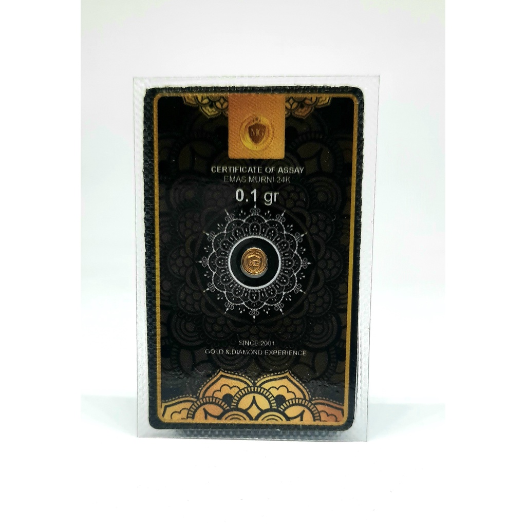 mini gold 0.1 Logam Mulia  emas 24 Karat 99 Emas Murni Black & White Series Original 100%